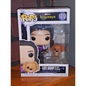 Funko Pop Hawkeye Kate Bishop w/ Lucky Pizza Dog Marvel Studios Vinyl Figure NIB